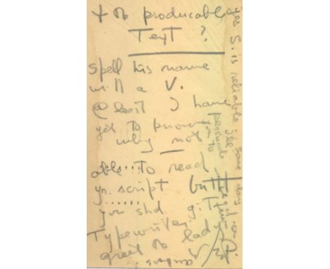 POUND EZRA: (1885-1972) American expatriate Poet, a major figure in the Modernist movement. A.L.S., with his initials E P, on