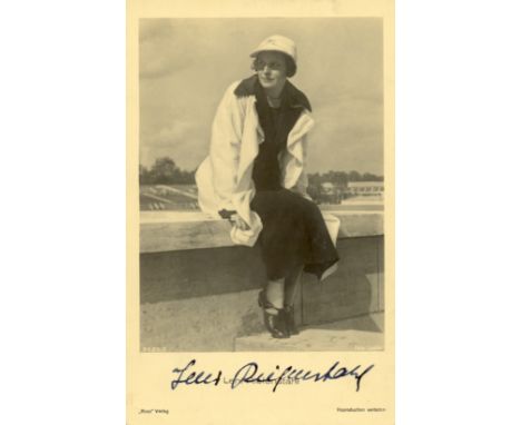 RIEFENSTAHL LENI: (1902-2003) German Film Director. Attractive signed and inscribed vintage 3.5 x 5.5 postcard photograph by 