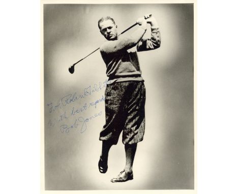 JONES ROBERT T.: (1902-1971) American Golfer, Open Champion 1926, 1927 &amp; 1930 and American Open Champion 1923, 1926, 1929