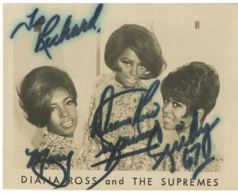 ROSS DIANA: (1944-&nbsp;&nbsp;&nbsp; ) American Singer, Songwriter and Actress. Vintage signed and inscribed 3.5 x 2.5 photog
