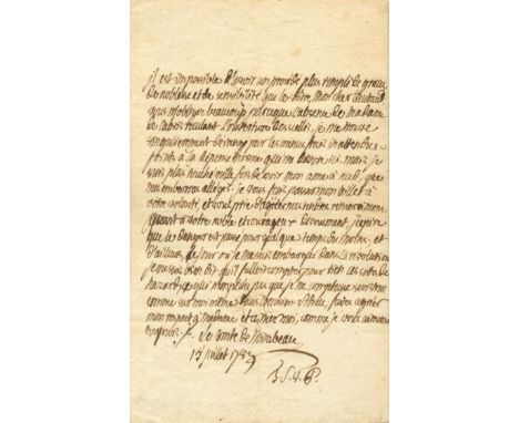 15th July 1789 – The day after the Storming of the Bastille.`..the day I embarked on the revolution I said to myself that the