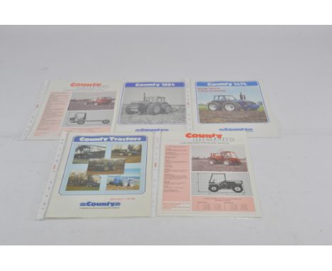 Another group of County Tractor Literature including 1884 brochure. (5)