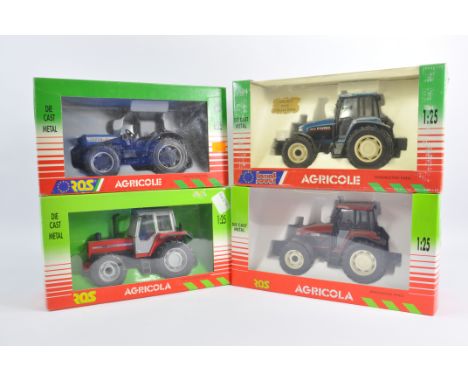 A Selection of 1/24 Scale ROS Tractor Models including Massey Ferguson 1014, Fiat G240, Ford 8970 and Landini 8560F. Generall