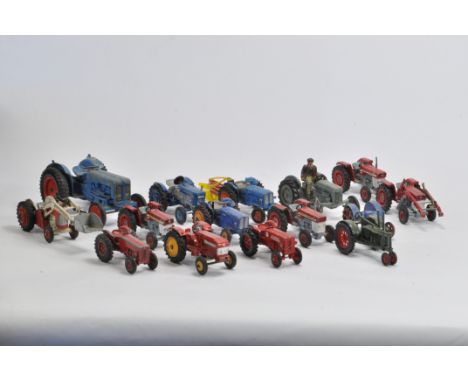 Larger and interesting Farm Model Group including many different tractor models from different makers. Corgi. Crescent. Dinky