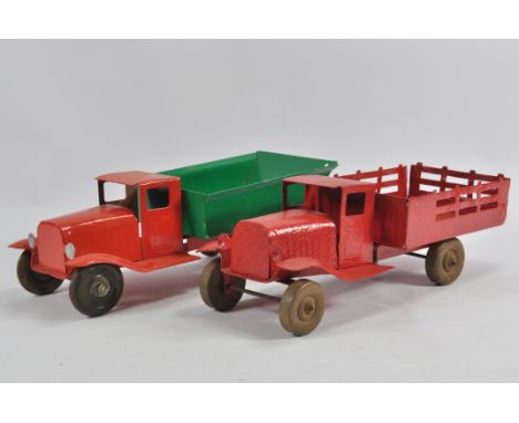 Duo of Triang? Large Scale Tinplate Trucks. Good to Very Good. Bright. 