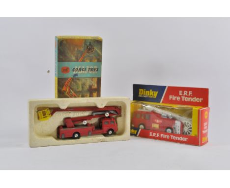 Corgi No. 1127 Simon Snorkel Fire Engine and Dinky No.266 ERF Fire Tender. Good Plus to Near Mint in Good to Very Good boxes.
