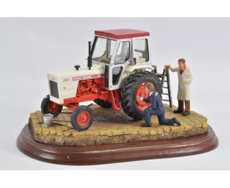 Border Fine Arts 'Getting Ready for Smithfield' featuring David Brown 1412 Silver Jubilee Edition Tractor. Mint with Original