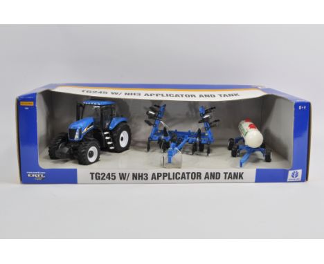 Ertl Britains 1/32 New Holland TG245 Tractor with Ammonia Applicator and Tank Set. Mint in Very Good Box.
