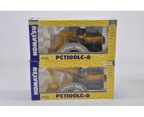 Duo of Joal 1/50 Scale Komatsu PC1100LC-6 Excavators. Both Mint in Excellent Boxes. (2)