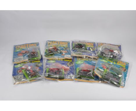 8 x Tractors and the World of Farming sealed with Hatchette Tractor Models in 1/43 Scale made by Universal Hobbies. (8)