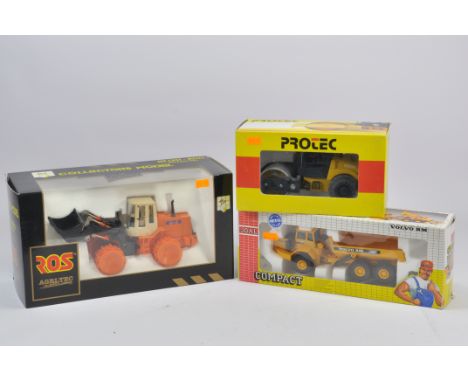 Trio of plant and construction models including ROS, Joal and Protec Roller. Mint in Very Good Boxes. (3)