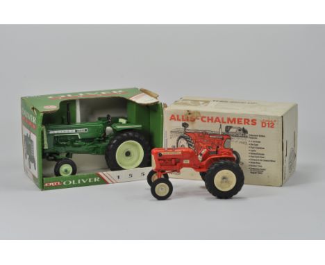 Pair of Ertl 1/16 Tractor Models including Oliver 1555 Allis Chalmers D12. Both Mint in Excellent Boxes. (2)