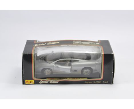 Maisto 1/18 scale Jaguar XJ220 Sports Car. Mint in Fair to Good Box.