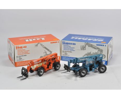 Duo of scarce 1/32 Scale Telehandlers from JLG. Mint in Excellent Boxes. (2)