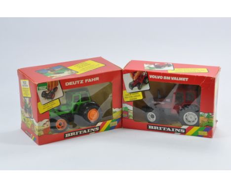 Britains Farm Tractor Duo including Deutz DX92 with duals plus Volvo BM Valmet. Both models are Excellent to Near Mint contai