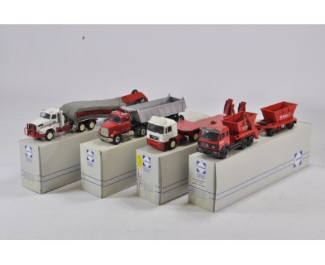 Group of 1/50 scale Conrad Trucks and Trailers. Near Mint in Excellent Boxes. (4)