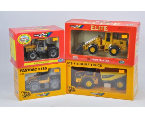 Selection of Britains 1/32 Scale Models including Fastrac x 2, Dump Truck and Farm Master. Mint in Very Good Boxes. (4)