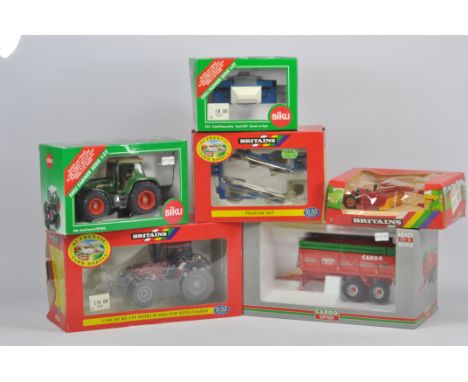 Group of Farm Tractor and Implement Models from Britains, Siku and Universal Hobbies. Generally Good to Near Mint in Good Box