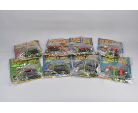 8 x Tractors and the World of Farming sealed with Hatchette Tractor Models in 1/43 Scale made by Universal Hobbies. (8)