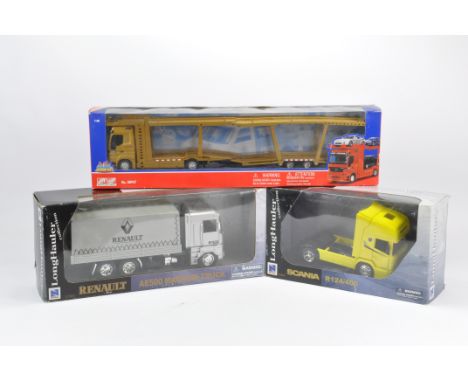 Trio of Commercial Toys and Models including 1/32 Scale Trucks from New Ray. Generally Excellent in Excellent Boxes. (3)