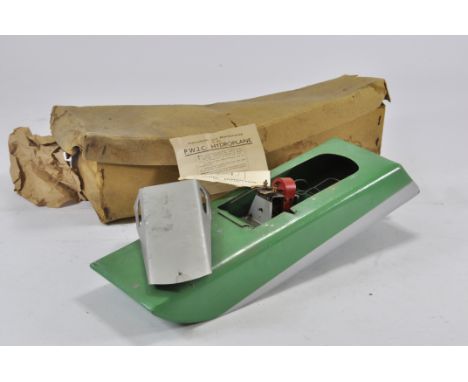 An extraordinarily rare CODEG British made large scale model of a Hydroplane. Pre-war? This battery operated pressed steel mo