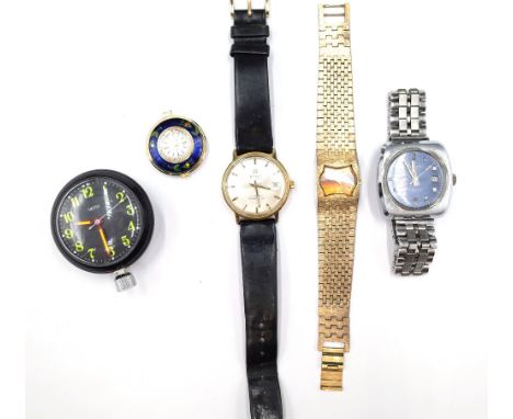 A Sicura Collins steel cased gentleman's bracelet wristwatch, signed to the dial, the caseback and to the foldover clasp Sicu