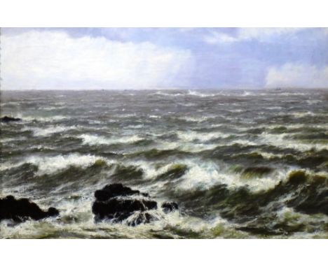 H. Colls (19th century), Seascape, oil on canvas, signed and dated '90, 39cm x 59cm.