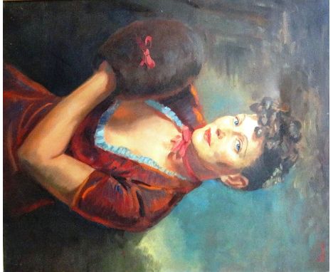 ** Slater (20th century), Portrait of a lady, oil on canvas, signed and dated '28, 75cm x 62cm. Provenance; Property from Pru