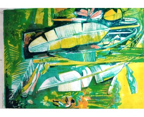 John Minton (1917-1957), Jamaica Plantation, colour lithograph, signed and numbered 47/50 in pencil, 38cm x 27cm. DDS