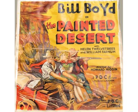 The Painted Desert (1931) Six Sheet film poster, featuring Clark Gable in his first speaking role, linen backed, 77 x 87 inch