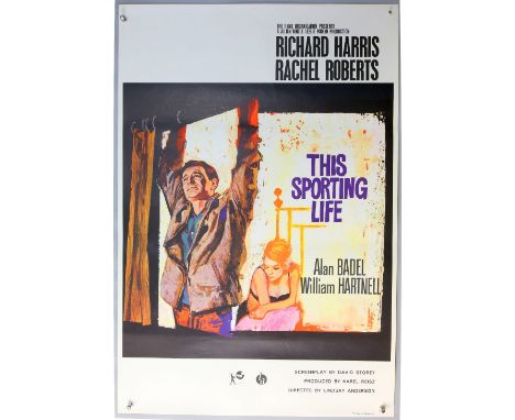 This Sporting Life (1963) British One Sheet film poster, starring Richard Harris, Rank, rolled, 27 x 40 inches.   