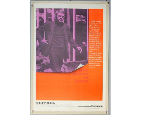 Bullitt (1968) US One Sheet film poster, Crime starring Steve McQueen, Warner Brothers, linen backed, 27 x 41 inches.   
