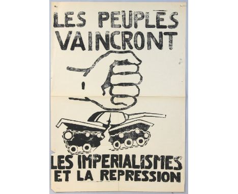 'Les Peuples Vaincront Les Imperialismes et la Repression', Screen-print poster produced during the French student uprising i