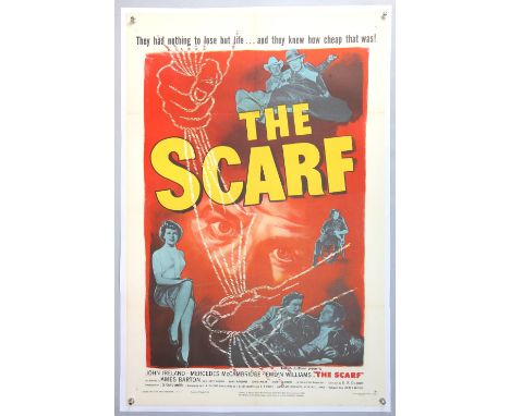 The Scarf (1951) One Sheet film poster, linen backed, 27 x 41 inches.   