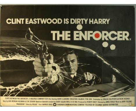 The Enforcer (1976) British Quad film poster, starring Clint Eastwood, designed by Bill Gold, Warner Bros., folded, 30 x 40 i