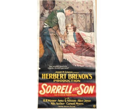 Sorrell and Son (1934) Three Sheet film poster, directed by Jack Raymond, linen backed, 40 x 78 inches.   