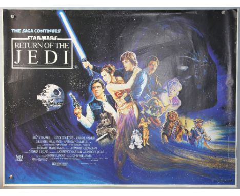 Star Wars Return of the Jedi (1983) Rare 'printers proof' British Quad film poster, 20th Century Fox, rolled, 31 x 41 inches.