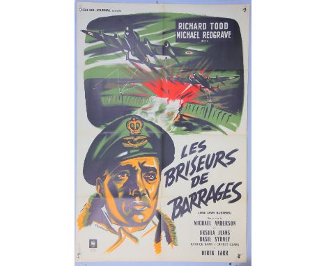 18 Film posters, most French, including The Dam Busters French 31.5 x 47 inches (Re-Release), The Villain Australian Daybill,