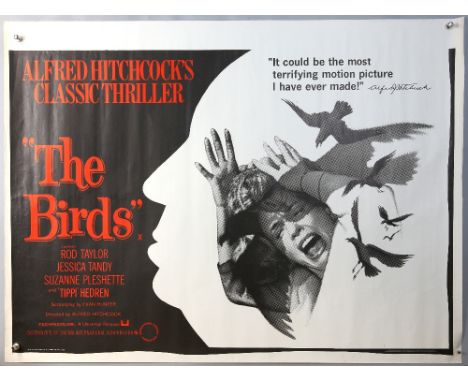 The Birds (R-1980) British Quad film poster, rolled, 30 x 40 inches.   