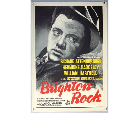 Brighton Rock (1947) UK One sheet film poster, artwork by Tom Chantrell, starring Richard Attenborough, linen backed, 27 x 40