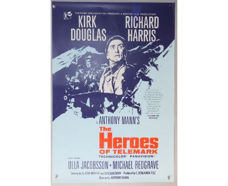 The Heroes of Telemark - One Sheet film poster, starring Kirk Douglas, Richard Harris, Rank, rolled, 27 x 40 inches.   