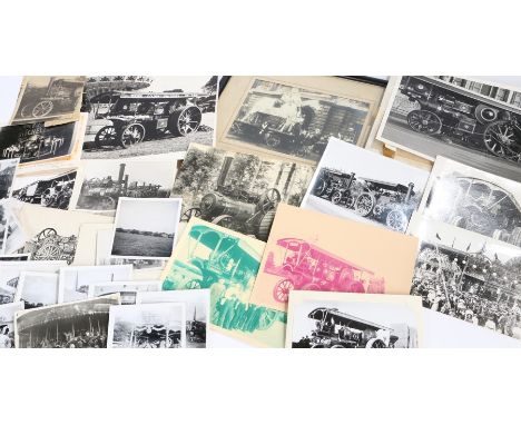 Fairground and Traction Engine interest, a collection of Traction engine and fairground photographs, (qty)