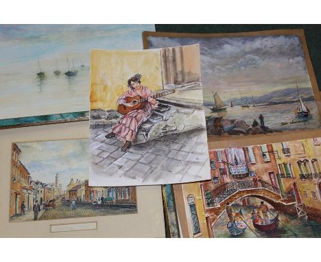 Collection of watercolour paintings by the artist Jan Wasilewski (after the German invasion of Poland in World War Two, Mr Wa