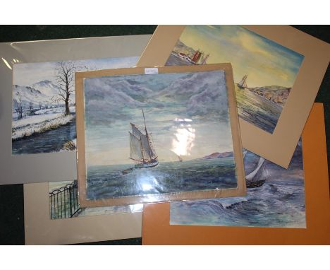 Collection of watercolour paintings and acrylic on canvas by the artist Jan Wasilewski (after the German invasion of Poland i