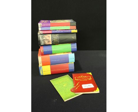 Seven Harry Potter books, quidditch through the ages and fantastic beasts and where to find them (7)