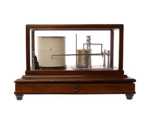 BAROGRAPH BY SHORT & MASON LTD.numbered 5245, with impressed maker's mark to the silvered mechanism, housed in a mahogany and