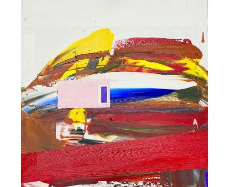 Mandy WILKINSON (1970) Squiggle me Yellow, Colour me Blue Acrylic on board, signed, inscribed and dated 2007 to verso, 61 x 6