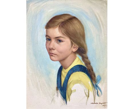 Malcolm HAYLETT (1923-2000). Portrait of a girl oil on canvas, 47X35.5cm. Gifted to the sitter by the artist.
Lay's Auctionee
