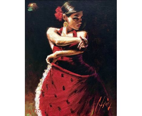 Fabian PEREZ (1967) Celina Con Lunares Negros (Celina With Black Polka Dots) Print, edition 54/195, 57 x 46cm. This lot is be