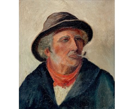 An early 20th Century oil on board Man with a pipe and red neckerchief 38cm x 33.5cm
Lay's Auctioneers are able to offer in-h